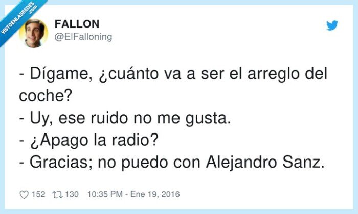 alejandro sanz,arreglo,coche,mecánico