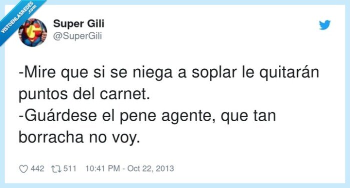 guárdese,borracha,agente,soplar,puntos