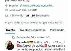 Enlace a El CM de Perfumerías Primer la lía haciendo RT a una cuenta facha y lo pillan con las manos en la masa, por @BenderOfuscado