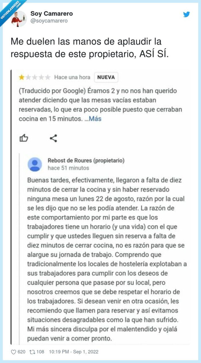 propietario,respuesta,restaurante,queja