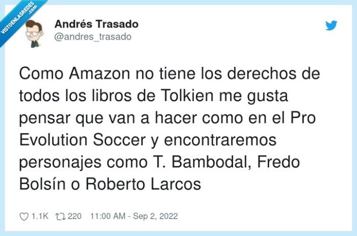 tolkien,derechos,amazon,pro evolution soccer