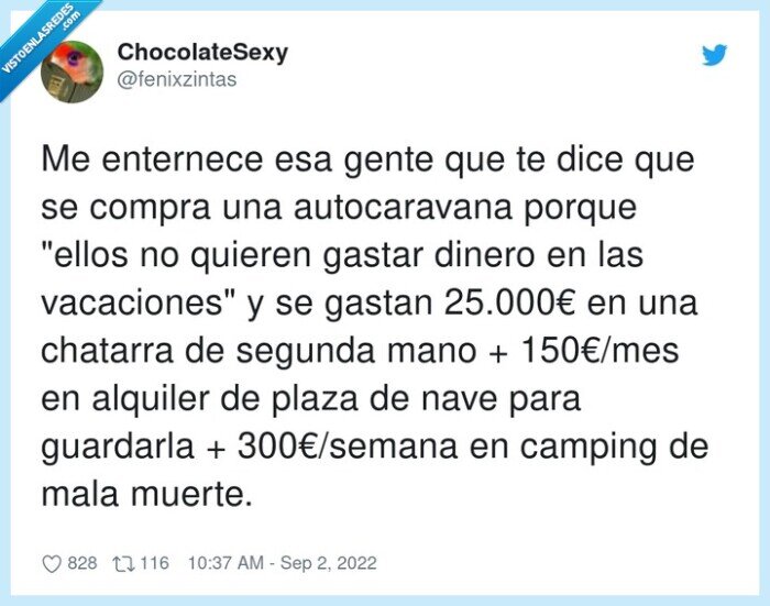 300€/semana,autocaravana,vacaciones,150€/mes,enternecer,guardarla
