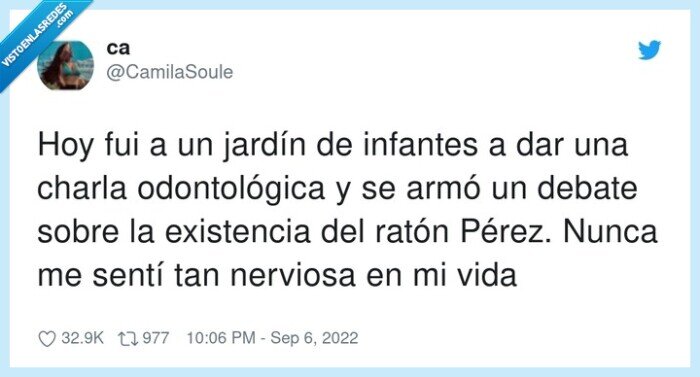 charla odontológica,existencia,infantes,nerviosa,jardín,ratoncito pérez,dentista