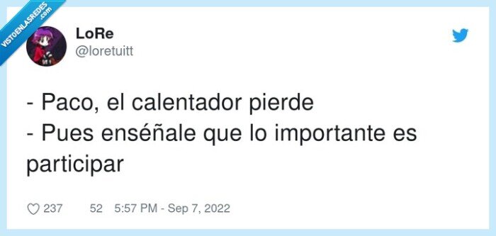 calentador,importante,participar,perder,ganar