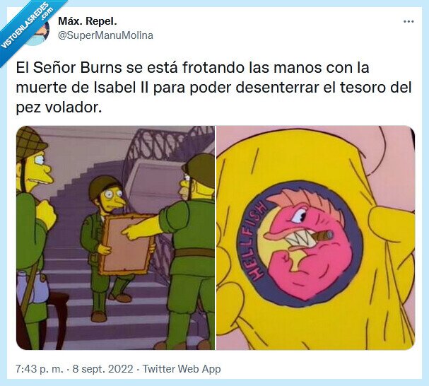 isabel ii,los simpson,señor burns,tesoro