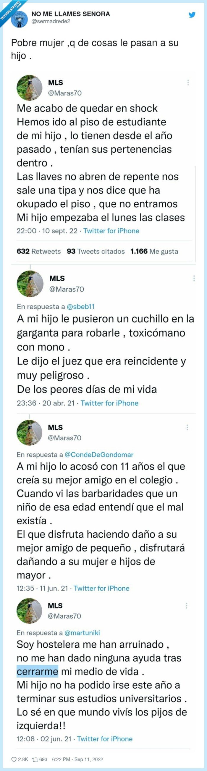 mujer,cosas,hijo,desgracias