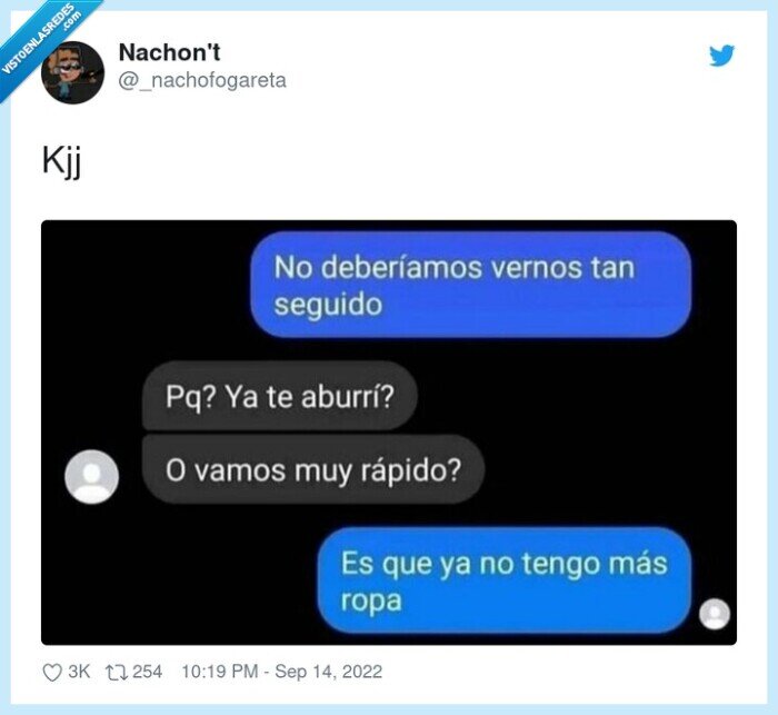 ropa,ir rápido