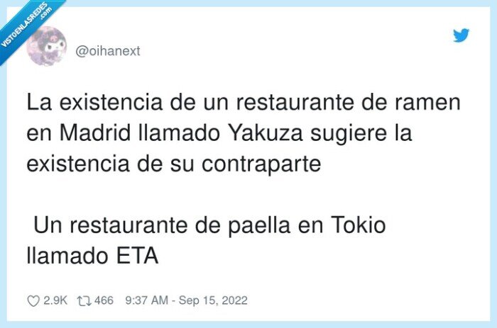 contraparte,existencia,yakuza,eta,paella,restaurante,madrid