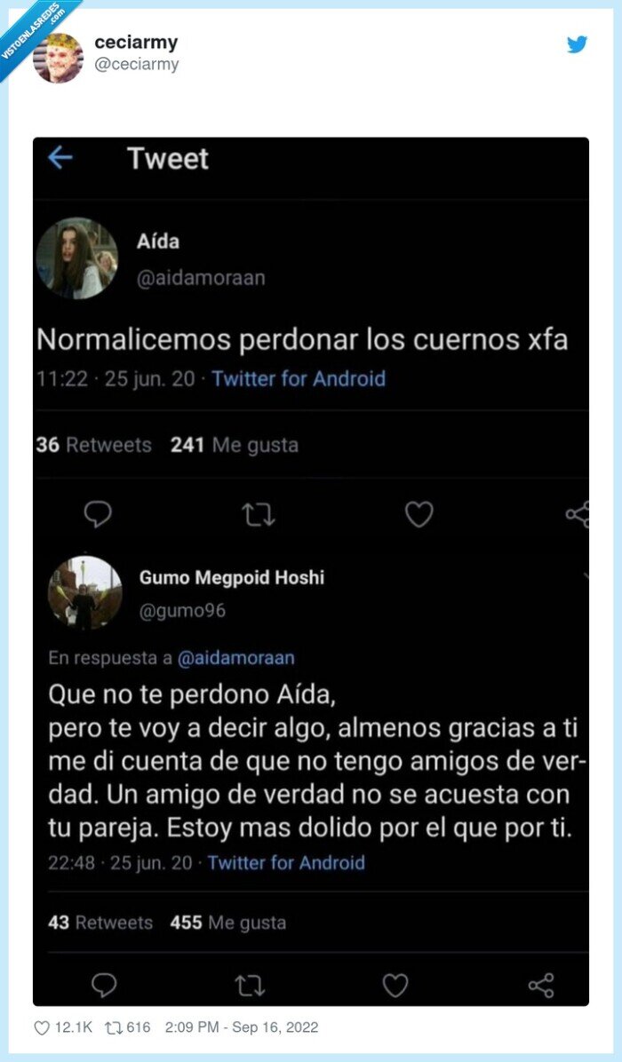 cuernos,perdonar,amistad,dolido