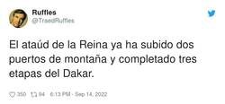 Enlace a – ¿Has visto el recorrido del ataúd de la Reina en directo?– Sí.– ¿Has hecho la cama?– No, por @TraedRuffles