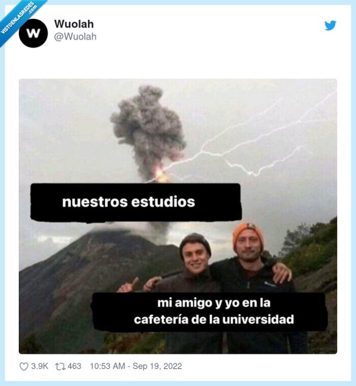 volcan,fuego,destruido,estudios,cafeteria,universidad