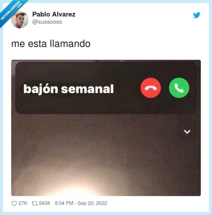 bajón semanal,llamada