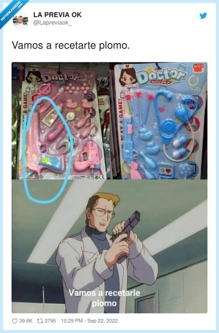 pistola,plomo,juguete,doctor