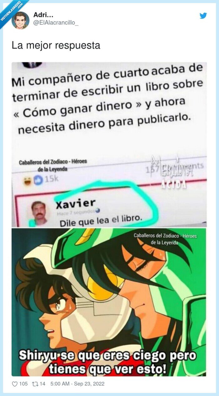 respuesta,mejor,libro,leer,dinero,necesitar