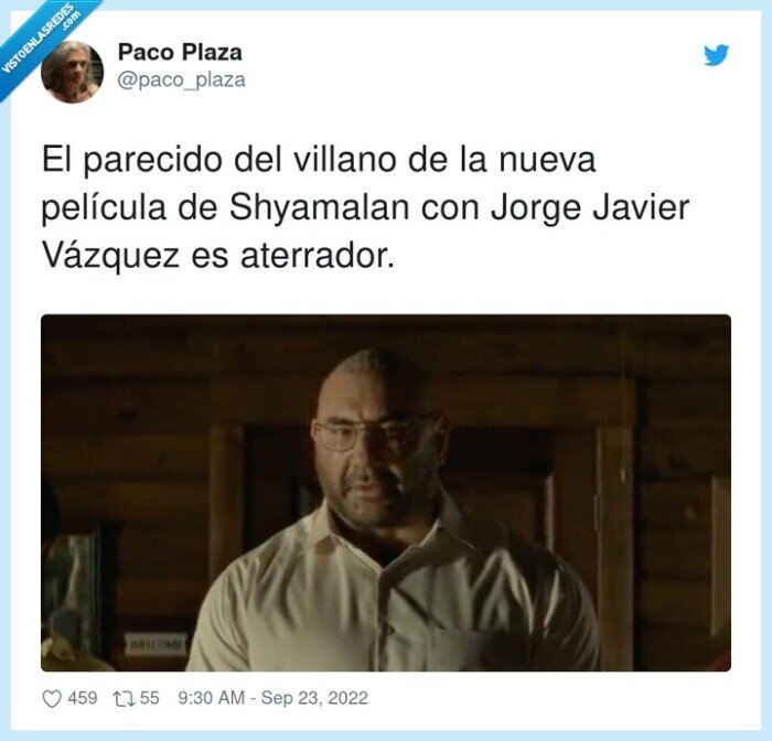 película,shyamalan,aterrador,parecido,JORGE JAVIER vázquez,villano