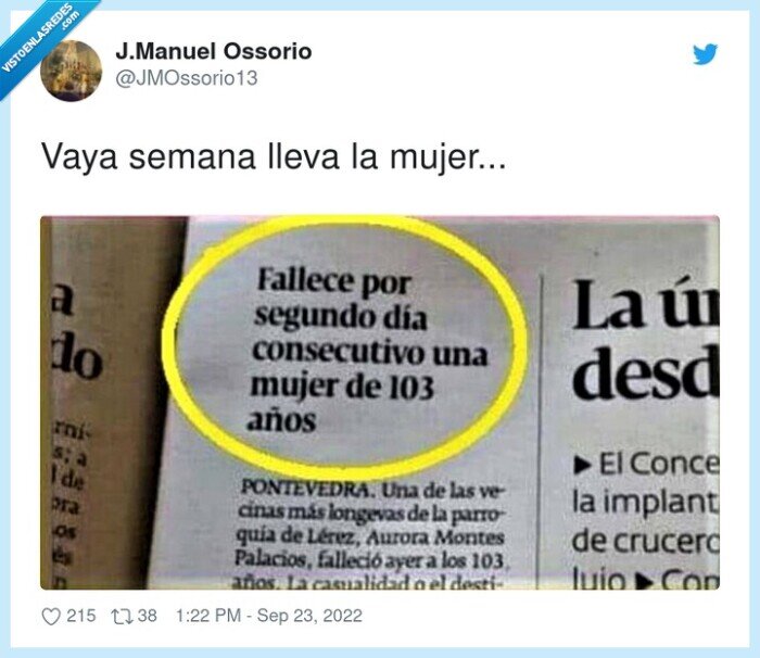 semana,mujer,fallecer