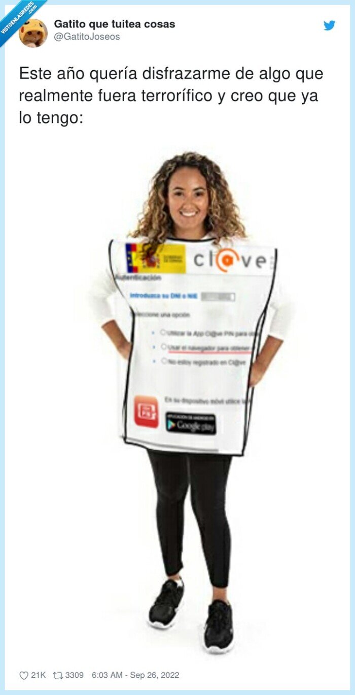 terrorífico,disfraz,clave,dni electronico