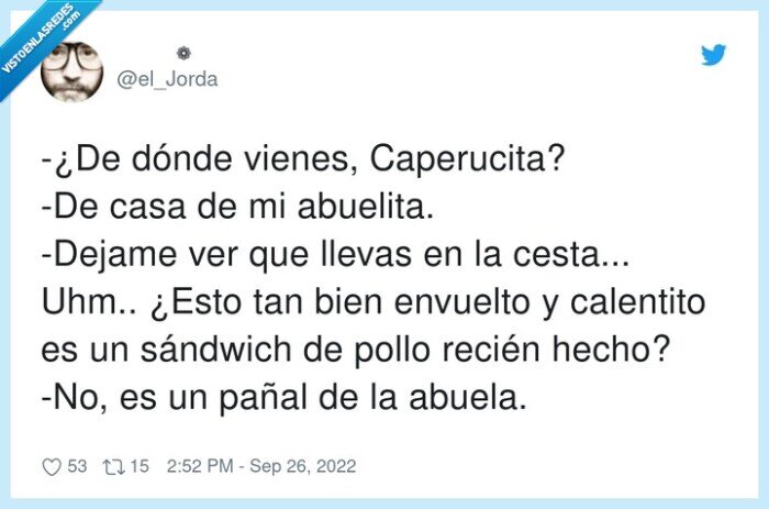caperucita,sándwich,calentito,abuelita,envuelto
