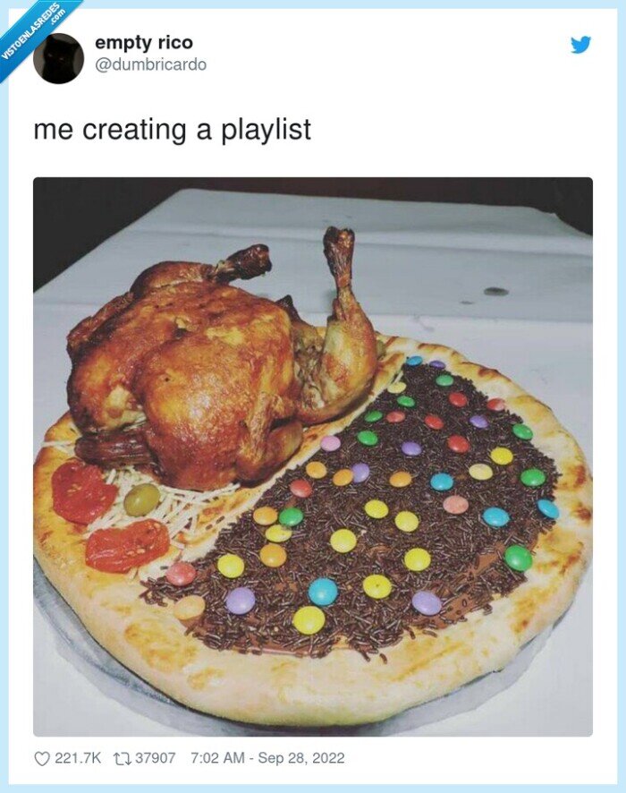 pizza,playlist,variada,gustos
