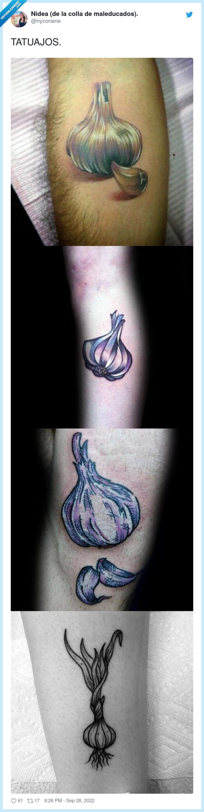 tatuajos,ajo,tatuaje