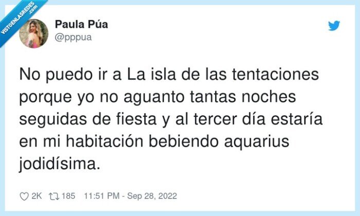 jodidísima,isla de las tentaciones,habitación,aquarius,bebiendo,resaca,fiesta
