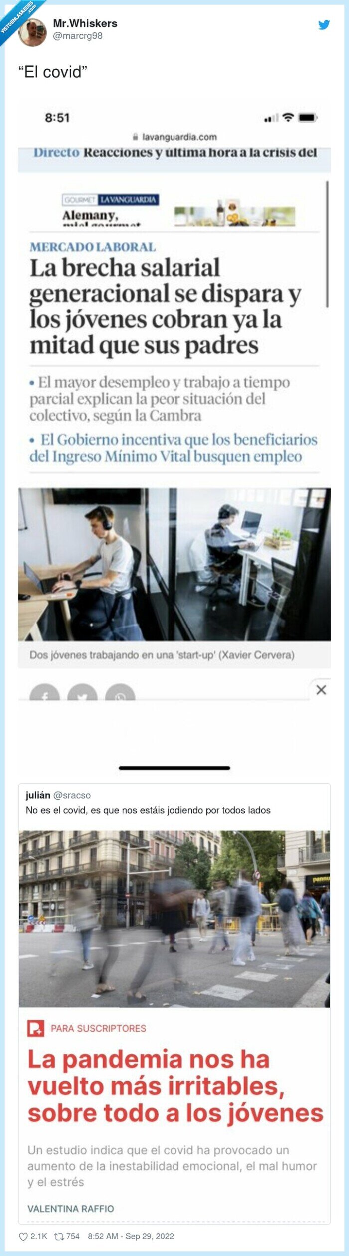 covid,coronavirus,culpa,trabajo,jovenes