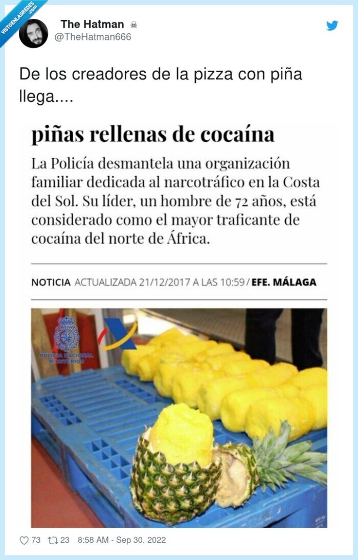 creadores,pizza,piña,coca