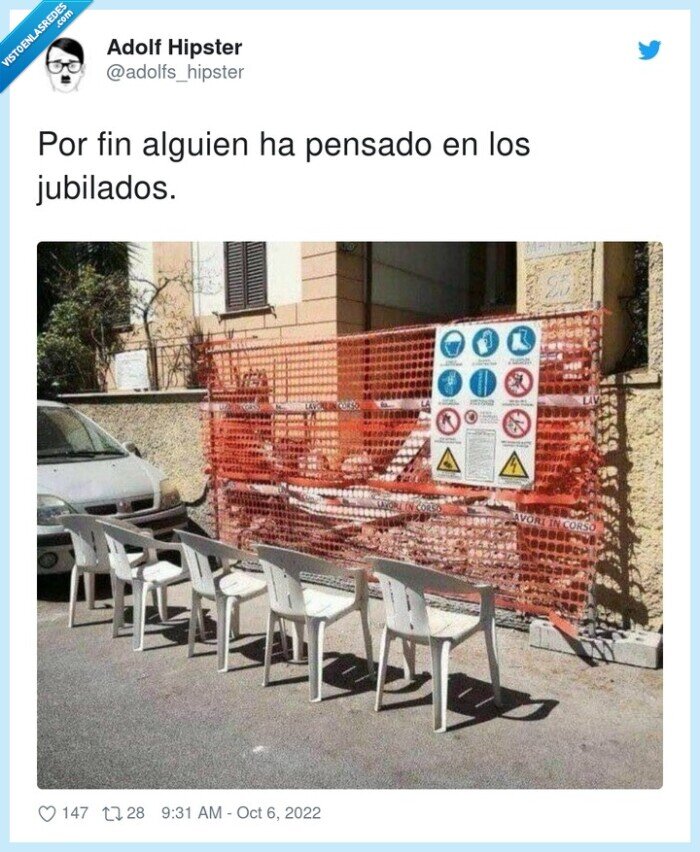jubilados,sillas,obras