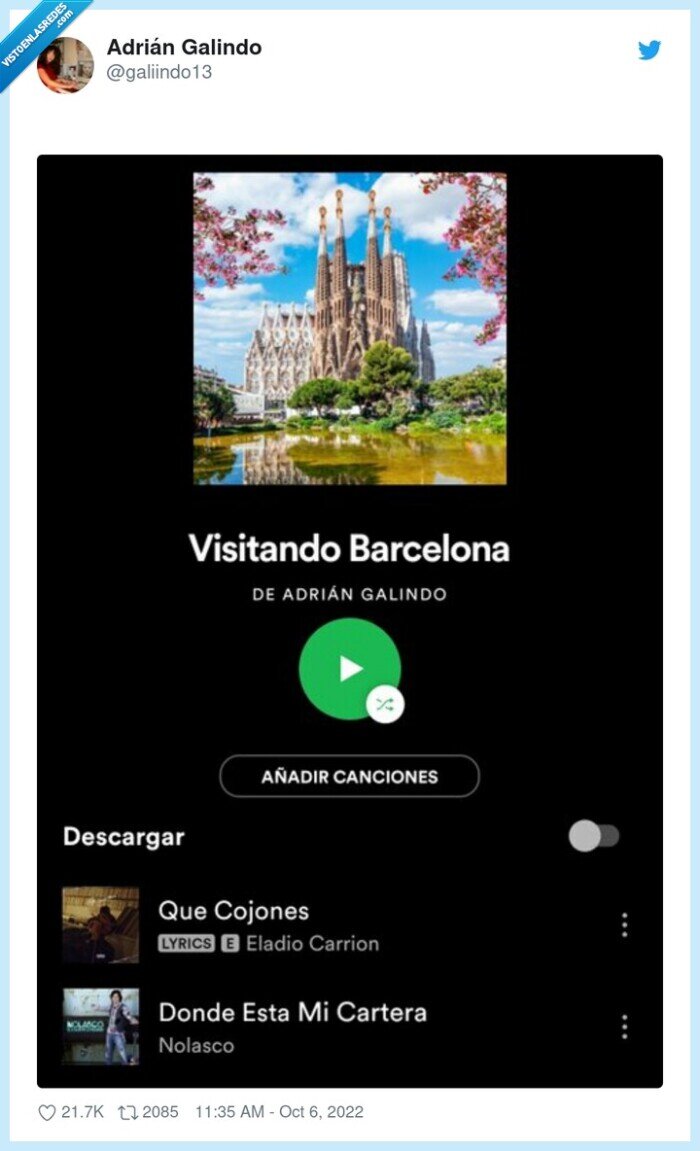 spotify,lista,barcelona,robar,cartera