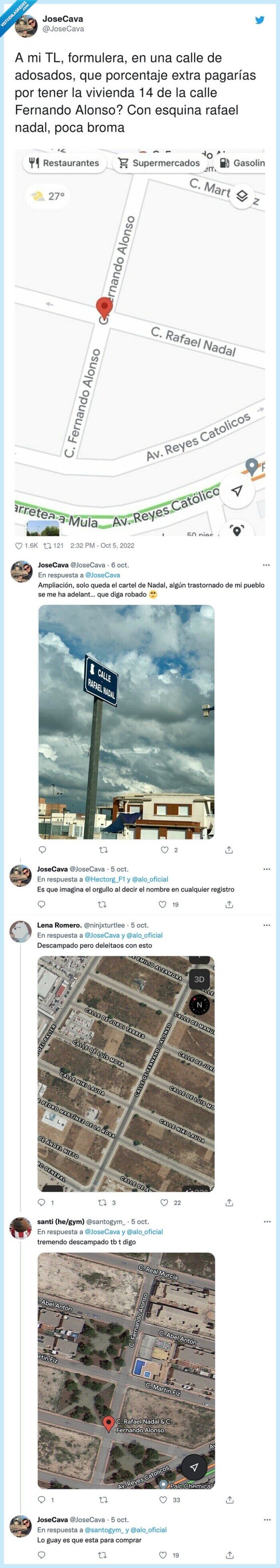 porcentaje,adosados,vivienda,fernando alonso,rafa nadal,cruce,terreno