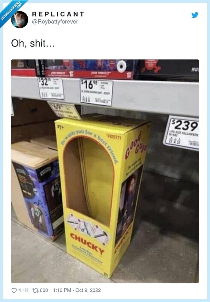 muñeco diabólico,escapado,chucky