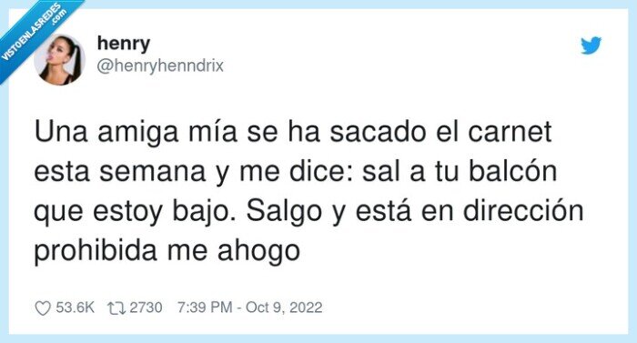 dirección prohibida,balcón,amiga,carnet,semana