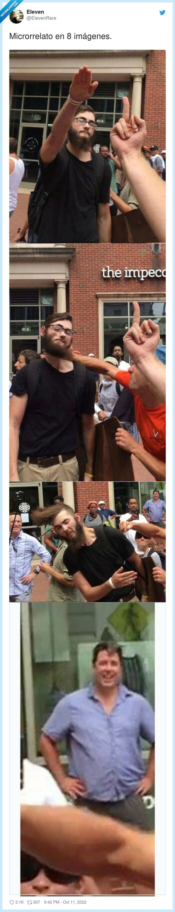 microrrelato,im&aacute;genes,fascista,bofeton,peineta