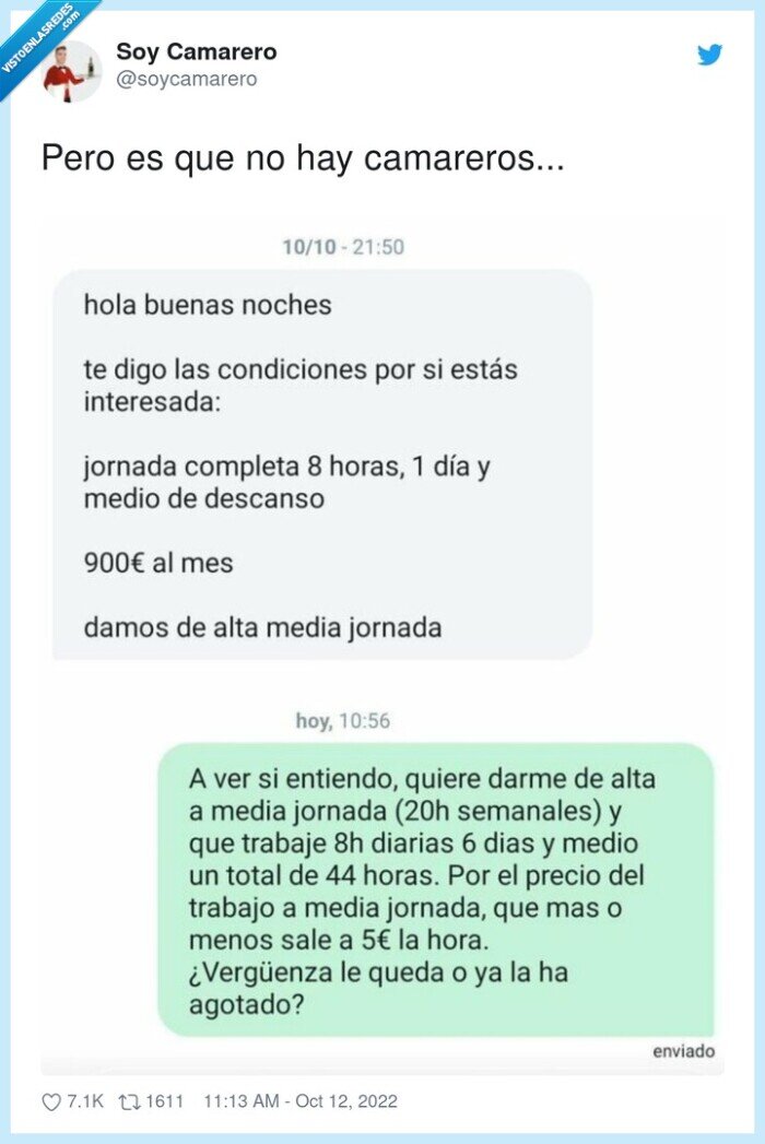 camareros,abuso,oferta