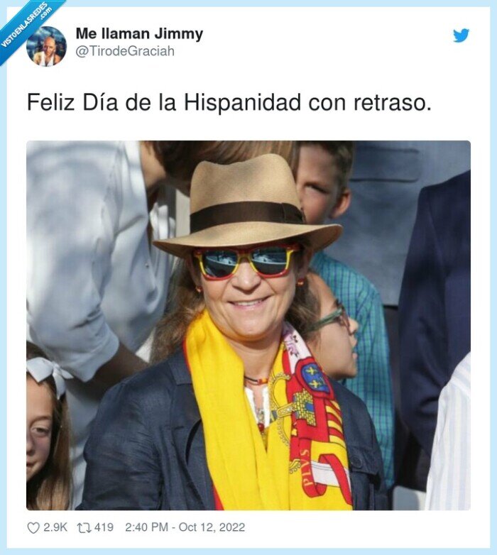 hispanidad,retraso,feli día,infanta elena,12octubre