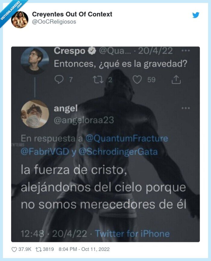 cristo,gravedad,alejar