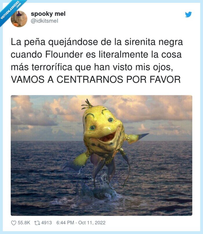 literalmente,terrorífica,flounder,sirenita