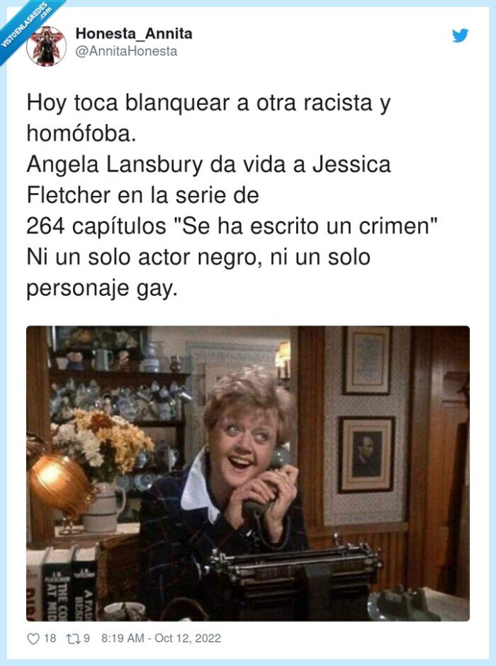 capítulos,blanquear,homófoba,personaje,angela fletcher,jessica lansbury,se ha escrito un crimen