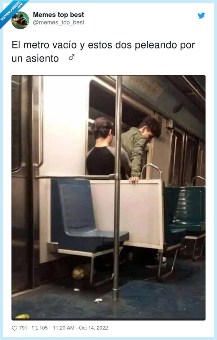peleando,asiento,vacío,metro,estos