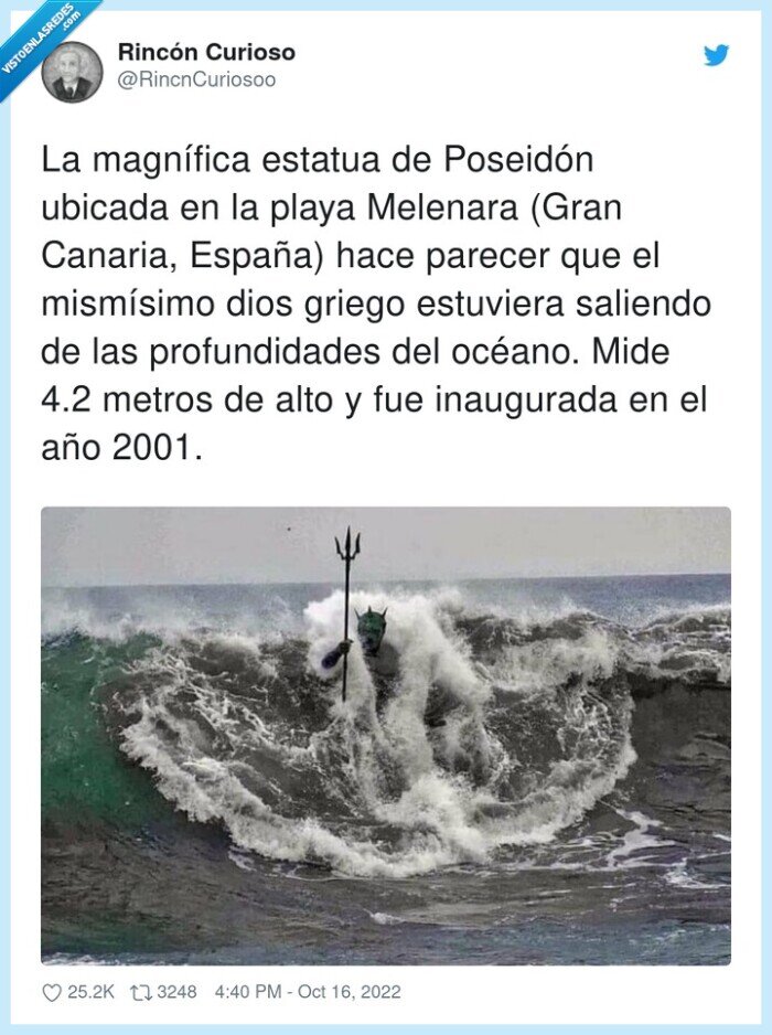 profundidades,magnífica,inaugurada,estatua,gran canaria,poseidón