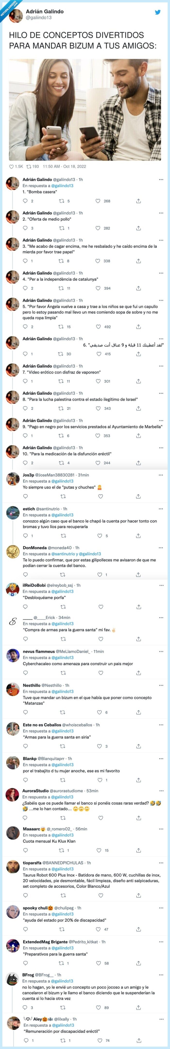 divertidos,conceptos,mandar,amigos,bizum