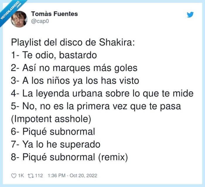 playlist,shakira,piqué,venganza