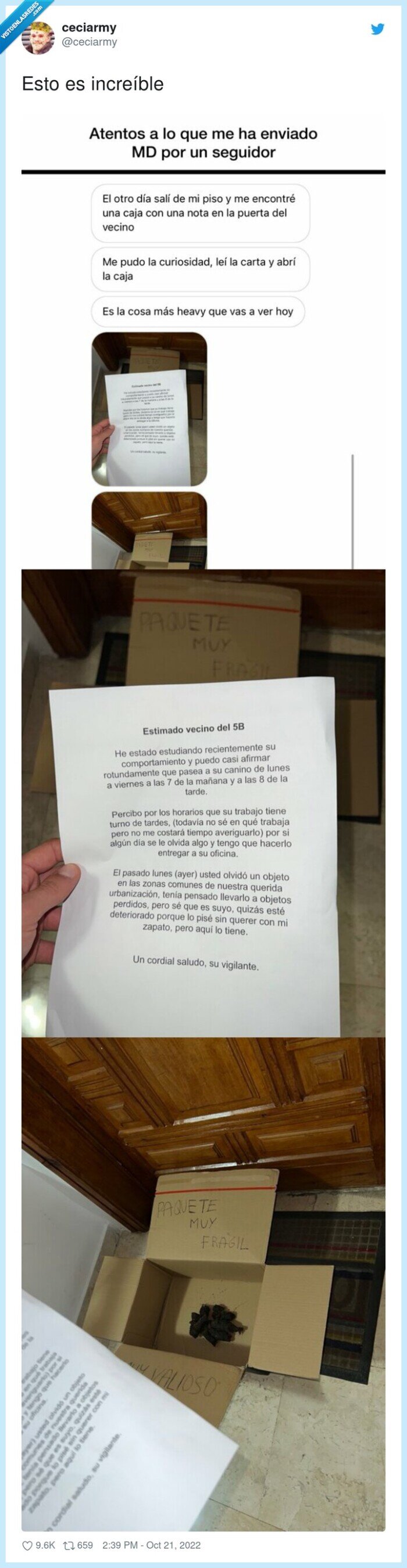 vecino,caja,regalo,nota