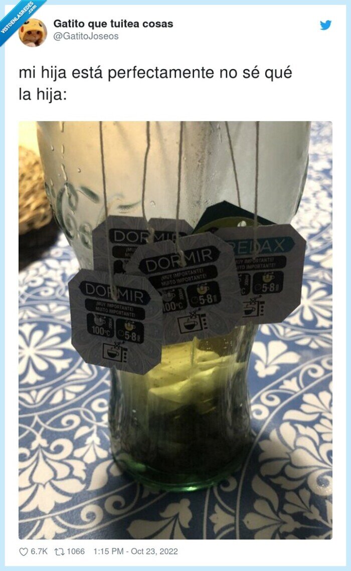 perfectamente,está,hija,dormir,tilas,tés