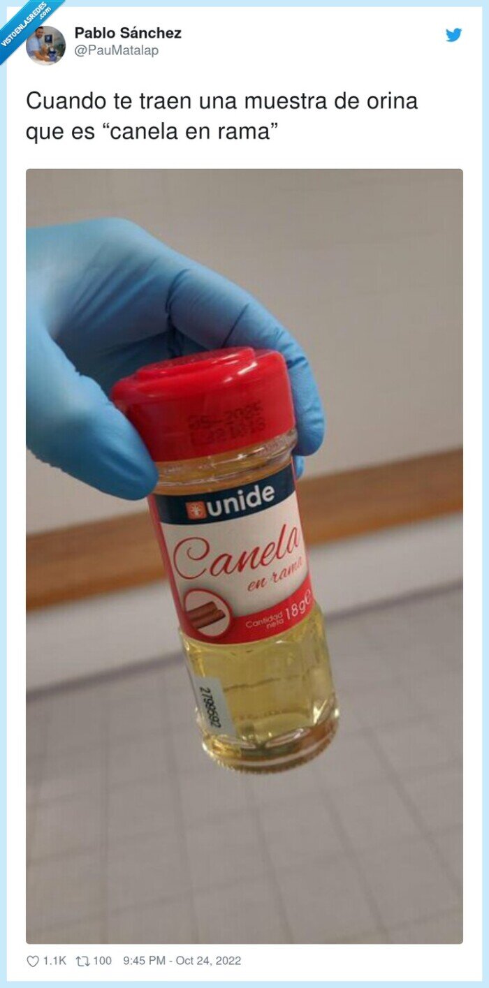 canela en rama,muestra,orina