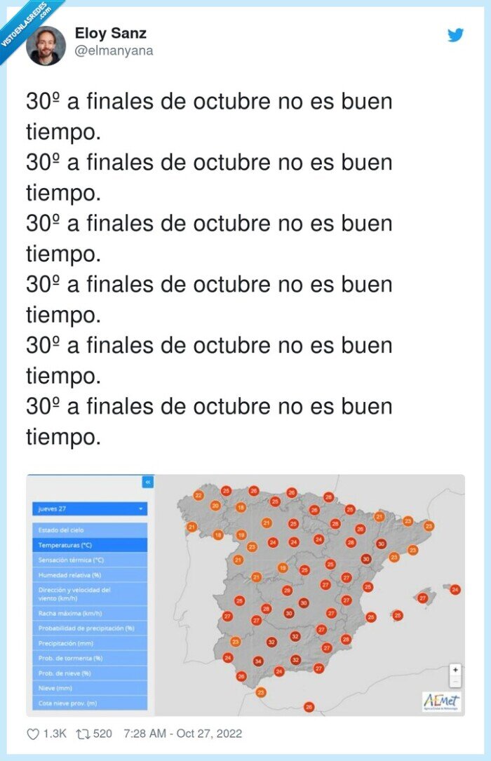 octubre,calor,mapa,españa
