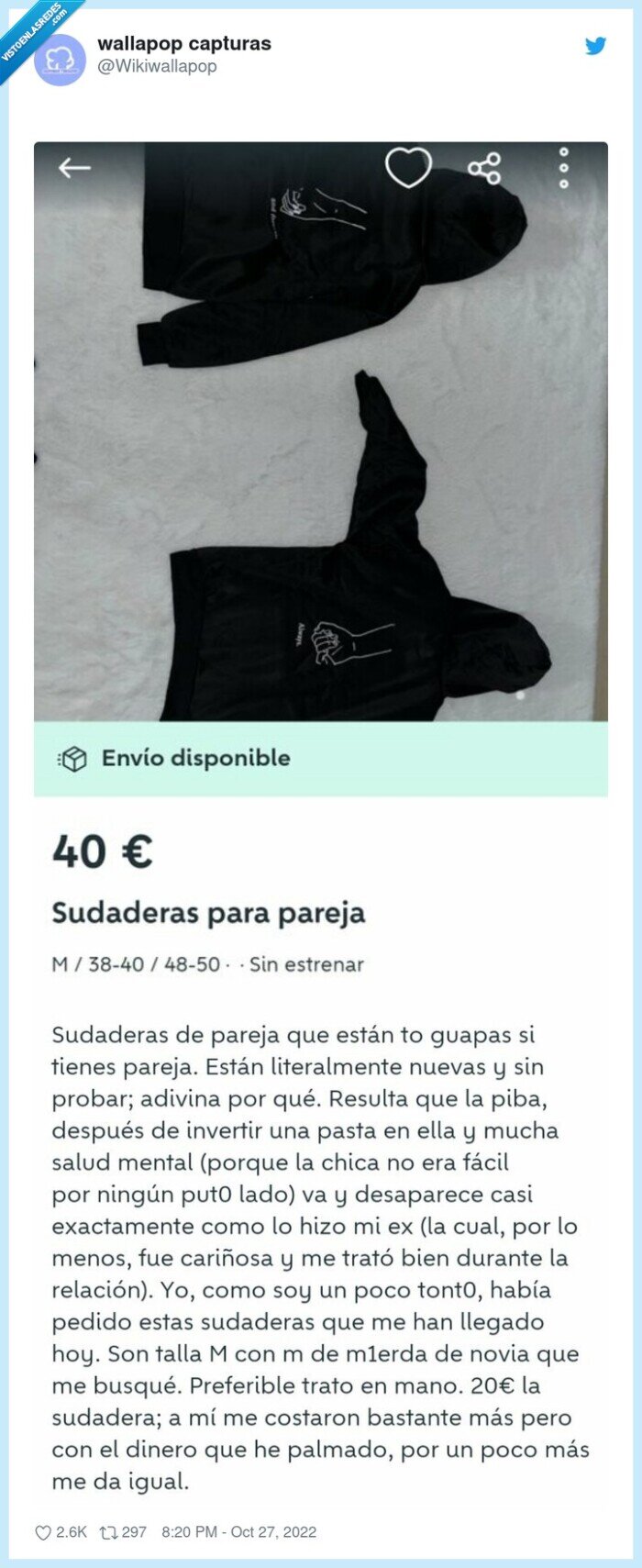 wallapop,sudadera,venta