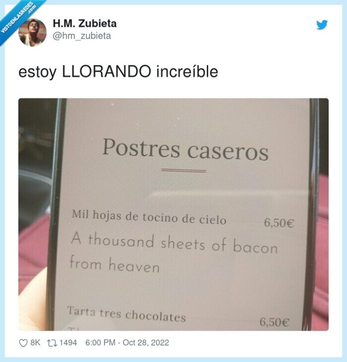 postres,caseros,bacon,tocinillo de cielo