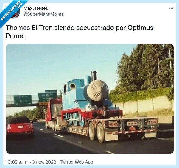 thomas,tren,optimus prime,secuestro