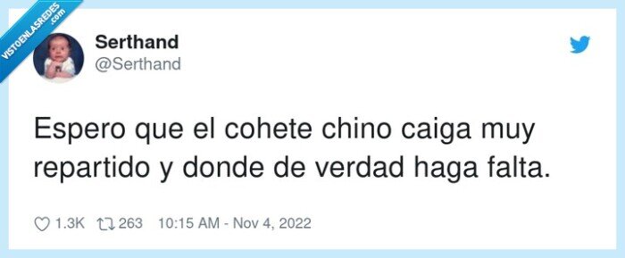 repartido,españa,cohete,chino,caer